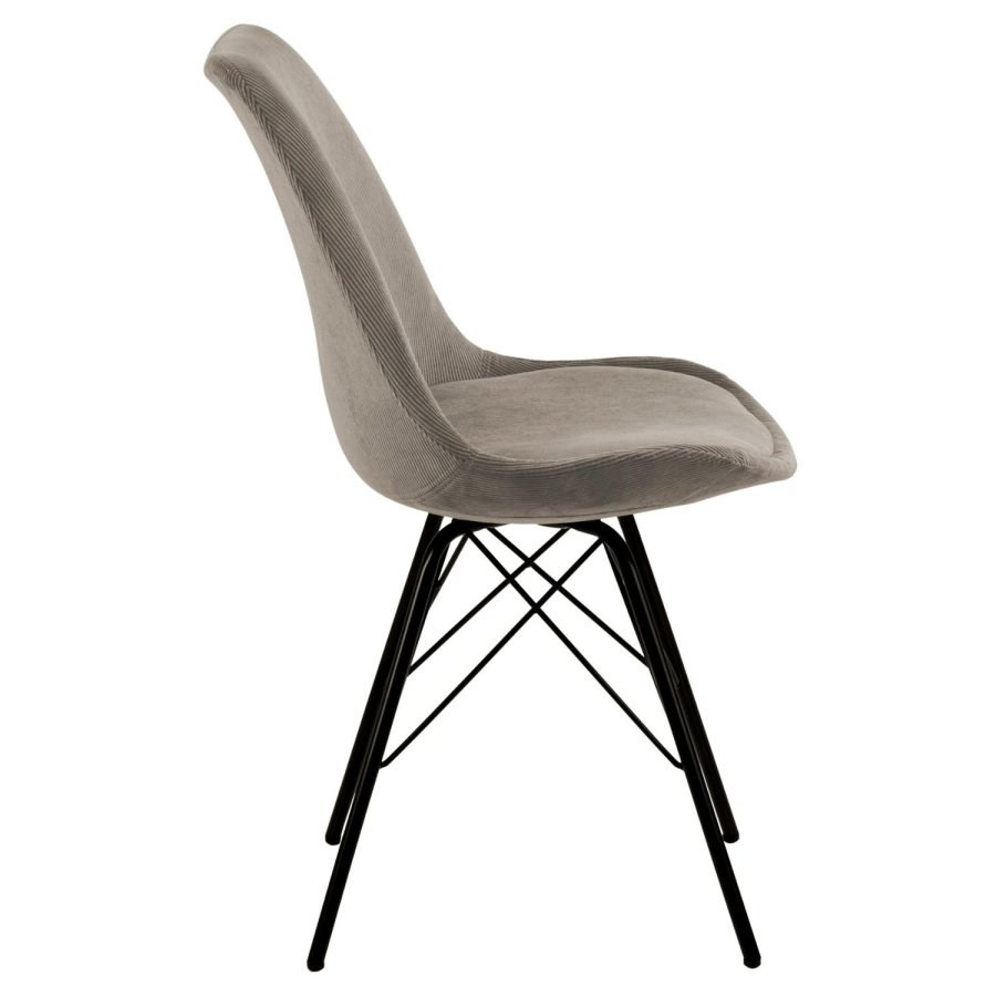 ACT NORDIC Eris spisebordsstol - beige fljl og sort metal