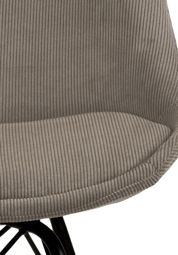 ACT NORDIC Eris spisebordsstol - beige fljl og sort metal