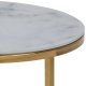 ACT NORDIC Alisma indskudsborde -  hvid marmorprint glas og guld metal