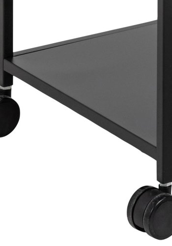 ACT NORDIC Newcastle rullebord, m. 3 hylder - sort metal (78x40)
