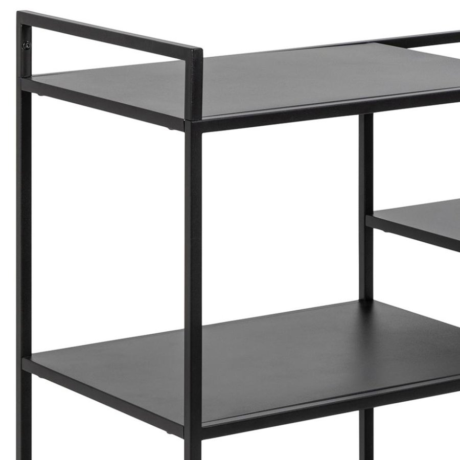 ACT NORDIC Newcastle rullebord, m. 3 hylder - sort metal (78x40)