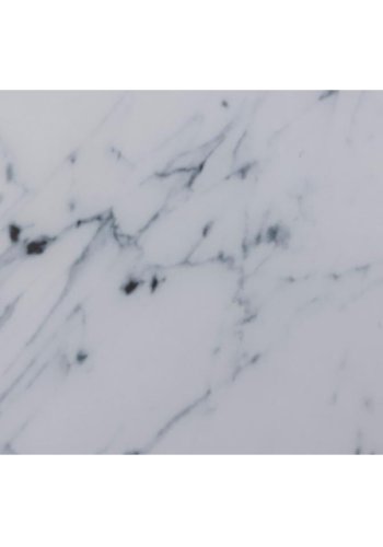 ACT NORDIC Alisma sengebord, m. hylde - hvid marmorprint glas og guld metal (45x40)