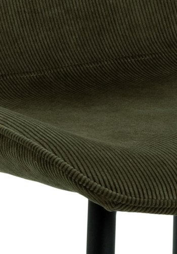 ACT NORDIC Femke spisebordsstol - grn fljl og sort metal