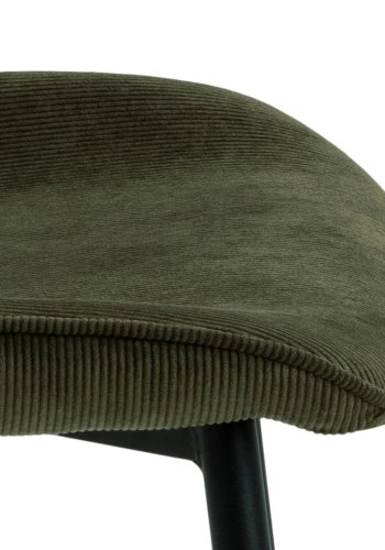 ACT NORDIC Femke spisebordsstol - grn fljl og sort metal