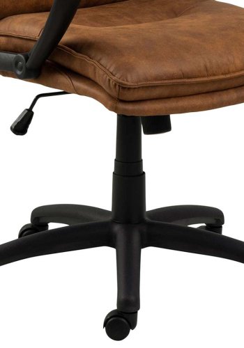 ACT NORDIC Brad skrivebordsstol, m. armln - camel polyester og sort nylon