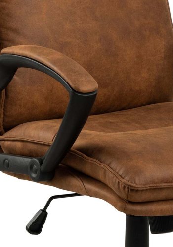 ACT NORDIC Brad skrivebordsstol, m. armln - camel polyester og sort nylon