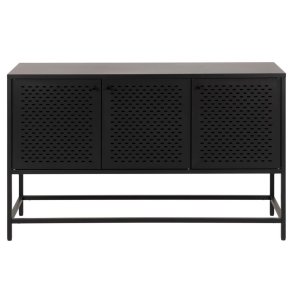 ACT NORDIC Newcastle sknk, m. 3 lger og 2 hylder - sort metal (125x40)