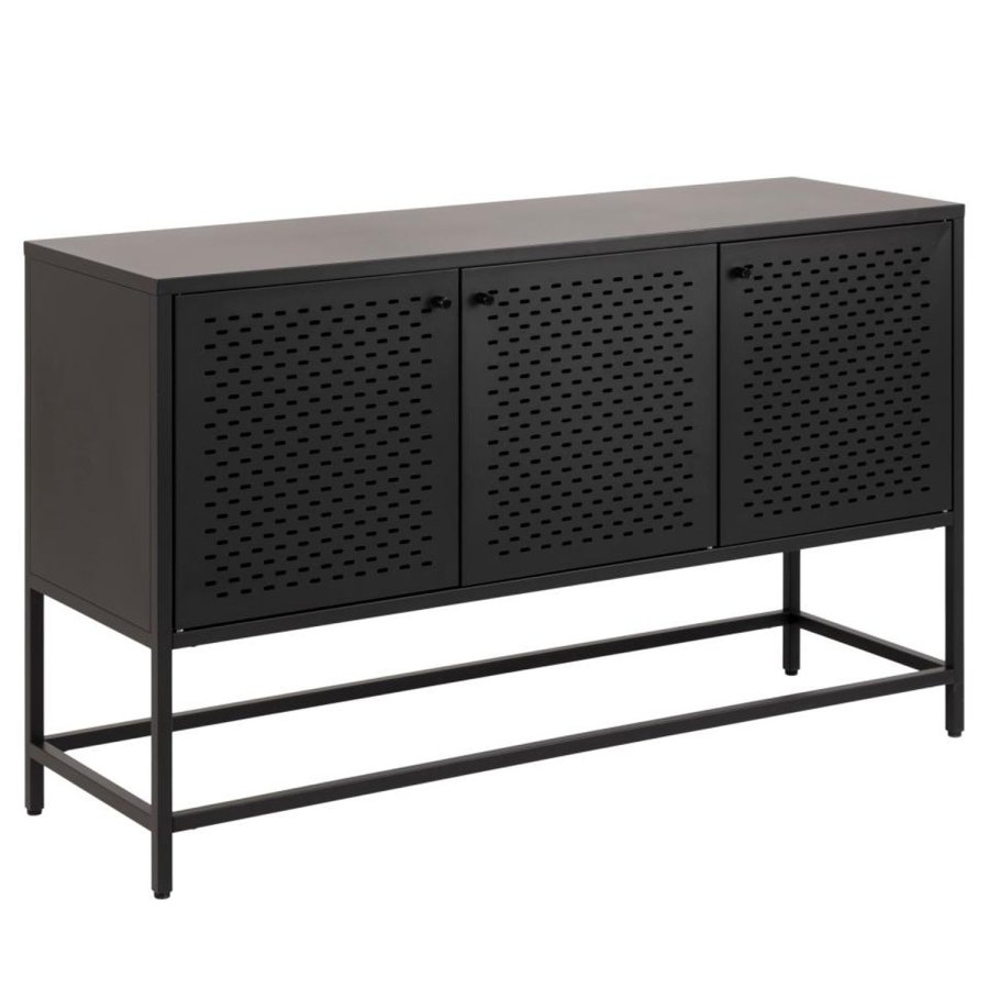 ACT NORDIC Newcastle sknk, m. 3 lger og 2 hylder - sort metal (125x40)