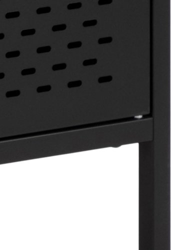 ACT NORDIC Newcastle sknk, m. 3 lger og 2 hylder - sort metal (125x40)