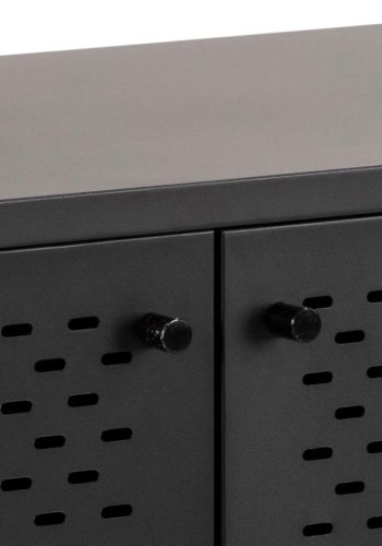 ACT NORDIC Newcastle sknk, m. 3 lger og 2 hylder - sort metal (125x40)