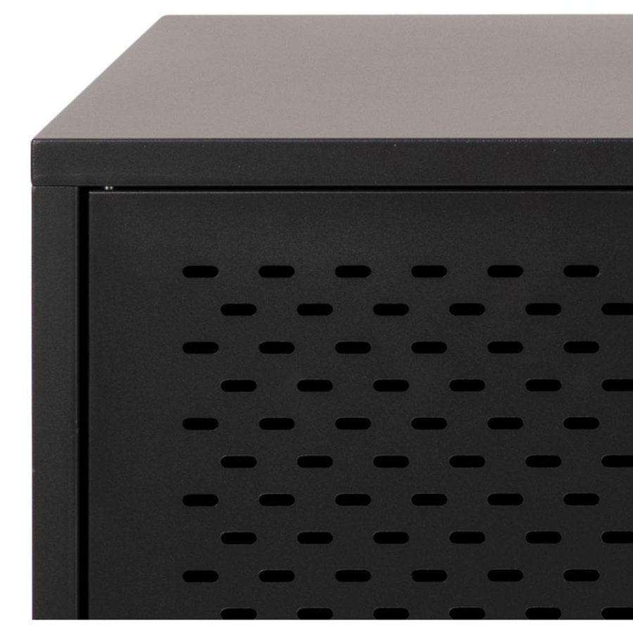 ACT NORDIC Newcastle sknk, m. 3 lger og 2 hylder - sort metal (125x40)