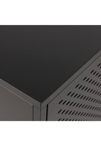 ACT NORDIC Newcastle sknk, m. 3 lger og 2 hylder - sort metal (125x40)