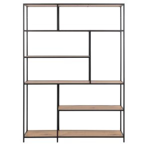 ACT NORDIC Seaford bogreol - natur papir vildeg og sort metal