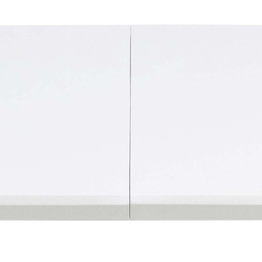 ACT NORDIC Belina spisebord, m. tillgsplader - hvid MDF og natur gummitr (170/270x100)
