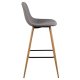 ACT NORDIC Wilma barstool Sawana fabric light grey 21, foot rest, black, base metal Tr (massiv egetr) look, box/ 2 pcs