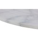 ACT NORDIC Tarifa spisebord, rund - hvid Guangxi marmor og hvid metal (110)