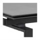 ACT NORDIC Huddersfield spisebord m. 2 tillgsplader - sort glas og metal (160/240x85)
