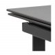 ACT NORDIC Huddersfield spisebord m. 2 tillgsplader - sort glas og metal (160/240x85)