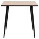 ACT NORDIC Wilma spisebord, kvadratisk - natur vildeg melamin og sort metal (80x80)