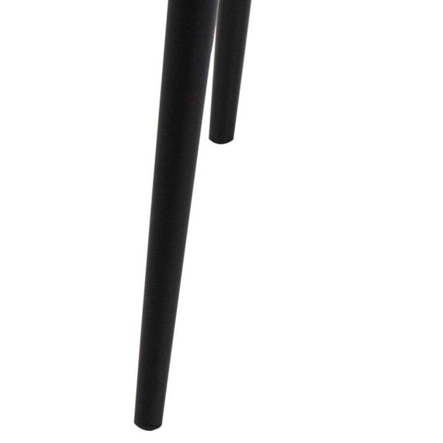 ACT NORDIC Wilma spisebord, kvadratisk - natur vildeg melamin og sort metal (80x80)