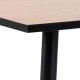 ACT NORDIC Wilma spisebord, kvadratisk - natur vildeg melamin og sort metal (80x80)