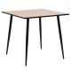 ACT NORDIC Wilma spisebord, kvadratisk - natur vildeg melamin og sort metal (80x80)