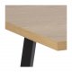 ACT NORDIC Rektangulr Cenny spisebord - natur vildegmelamin og sort metal (160x90)