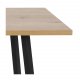 ACT NORDIC Rektangulr Cenny spisebord - natur vildegmelamin og sort metal (160x90)