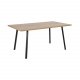 ACT NORDIC Rektangulr Cenny spisebord - natur vildegmelamin og sort metal (160x90)