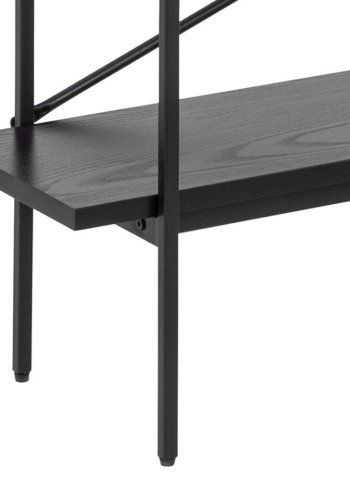 ACT NORDIC Angus reol, m. 1 skydelge - sort ask melamin og sort metal