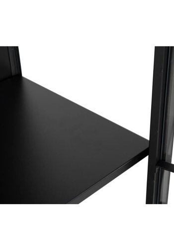ACT NORDIC Newcastle vitrineskab, m. 2 glaslger - sort metal