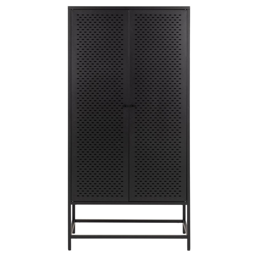 ACT NORDIC Newcastle skab, m. 2 mesh lger - sort metal