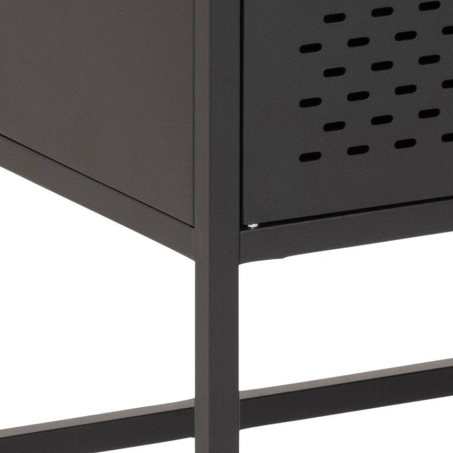 ACT NORDIC Newcastle skab, m. 2 mesh lger - sort metal