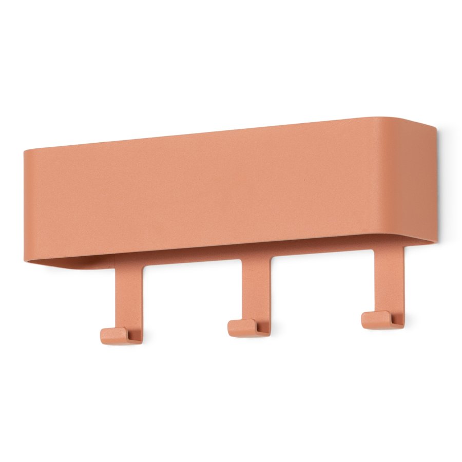 SPINDER DESIGN Dax Play 3 knagerkke, m. 3 knager og hylde - clay terra stl