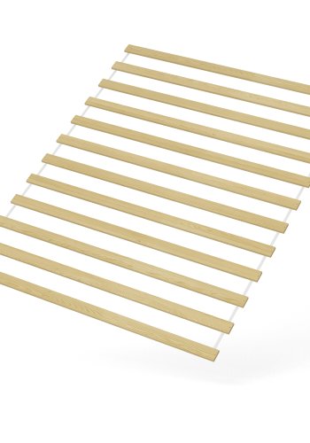 TVILUM Ry sengeramme, m. sengegavl og lamelbund - natur folie/melamin og tr (160x200)