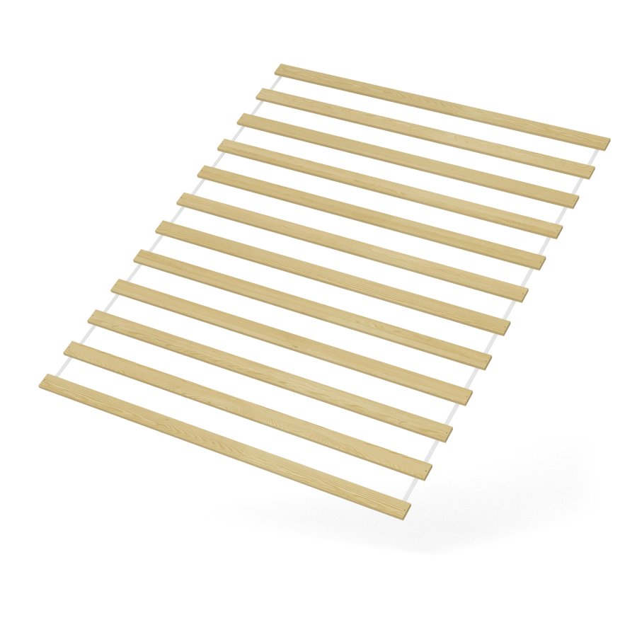 TVILUM Ry sengeramme, m. sengegavl og lamelbund - natur folie/melamin og tr (160x200)