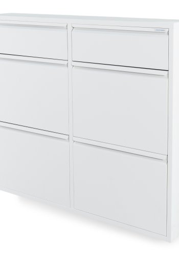 SPINDER DESIGN BILLY 6 skoskab, m. 6 lger - hvid stl