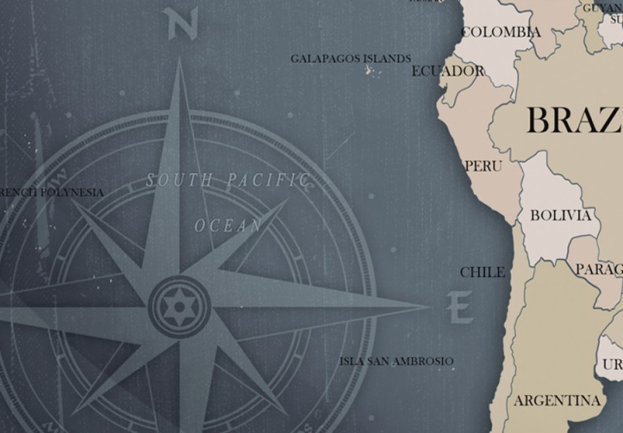 ARTGEIST verdenskort billede -  Bl/sort og brunt print p kork, 3-delt (flere strrelser)