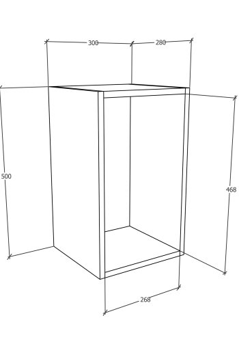 VCM NORDIC Arila vghylde, rektangulr - natur tr