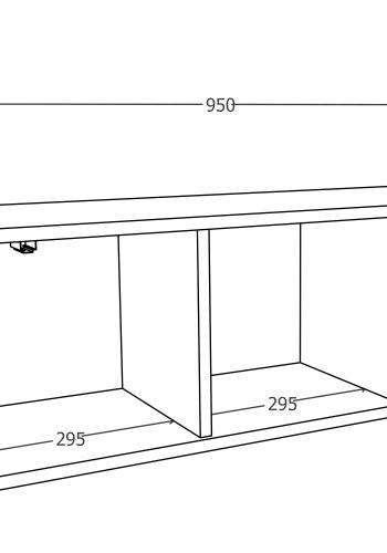 VCM NORDIC Arila L vgskab, m. 1 lge og 3 rum - antracitgr tr