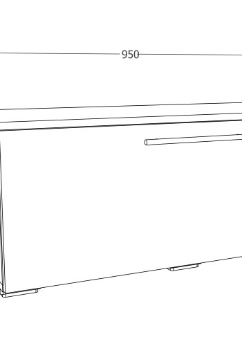 VCM NORDIC Arila S TV-bord, m. 1 lge og 2 rum - hvid tr (110x30)