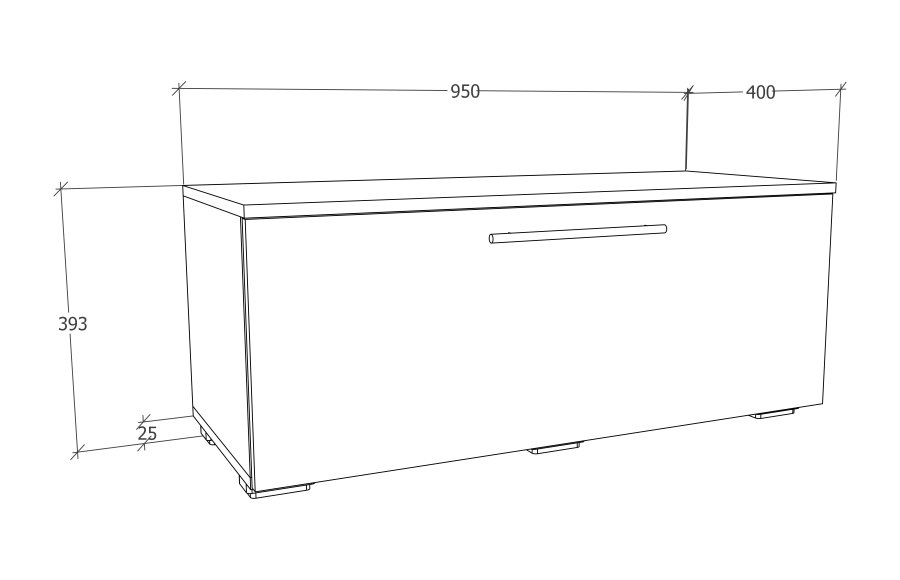 VCM NORDIC Arila S TV-bord, m. 1 lge og 2 rum - hvid tr (110x30)