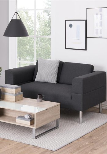 ACT NORDIC Azalea sofabord - natur/hvid tr, m. plads til opbevaring