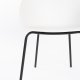ZUIVER Void spisebordsstol, m. armln - mlkehvid genanvendt polypropylen og sort stl