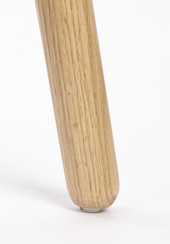 ZUIVER Void spisebordsstol, m. armln - sort genanvendt polypropylen og natur eg