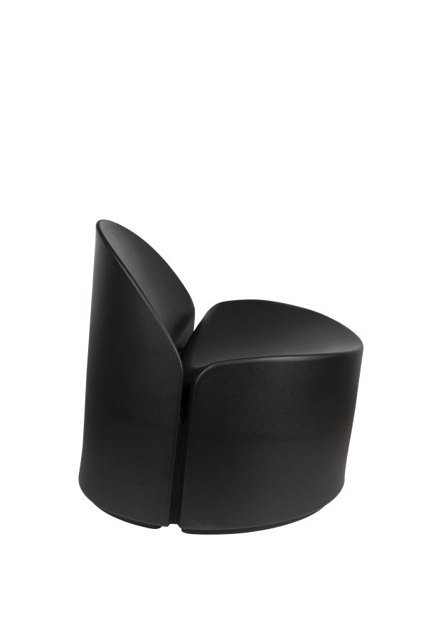 ZUIVER Bloom udendrs loungestol - sort genanvendt exopixel