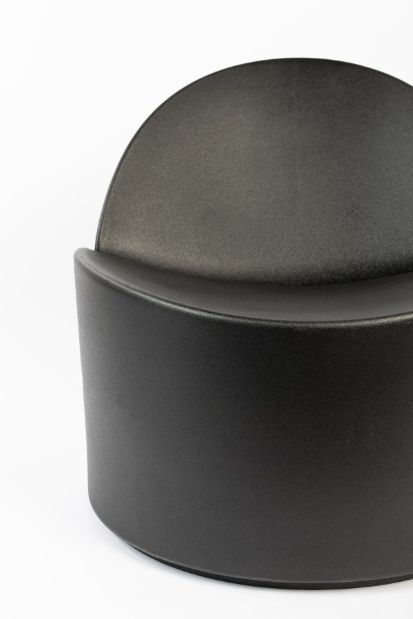 ZUIVER Bloom udendrs loungestol - sort genanvendt exopixel