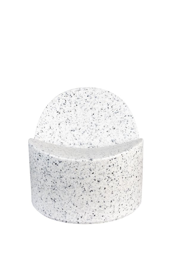 ZUIVER Bloom udendrs loungestol - hvid terrazzo genanvendt exopixel