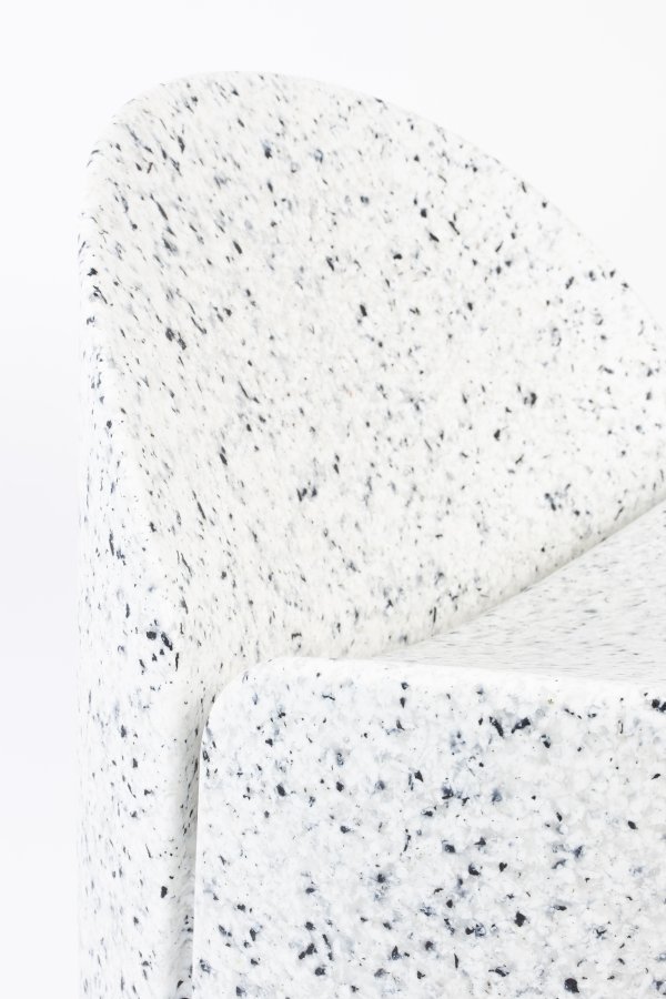 ZUIVER Bloom udendrs loungestol - hvid terrazzo genanvendt exopixel