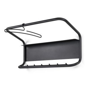 TORNA DESIGN Bend knagerkke, m. 7 knager - sort stl (B:80)